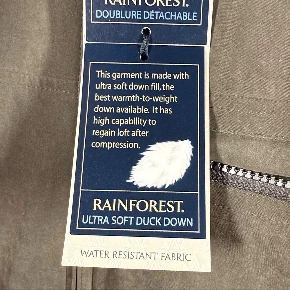 RAINFOREST | Men's  Brown Removable Liner Down Feather Jacket 2 in 1